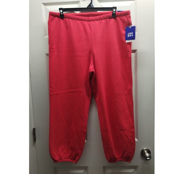 JoyLab Women's Size XL Red Mid-Rise Pull-On Side Pockets Athleisure Joggers NWT - Picture 1 of 8
